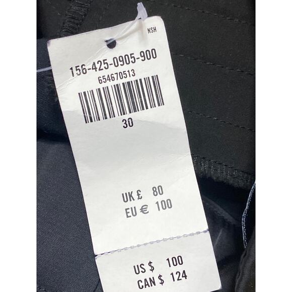 NEW Abercrombie & Fitch Women's Black Satin Pleated Wide Leg Trousers Pants 30 - Picture 4 of 5